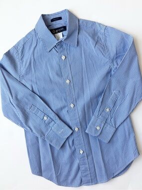 Crewcuts Boys Blue Gingham Thompson Button-Down Shirt